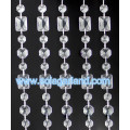 Acrylic Crystal Bead Strand Curtain With Silver Ring Outdoor Christmas Party Decorations