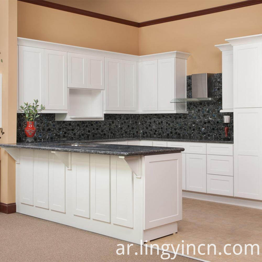 الصين خزانة مطبخ شاكر عالية الجودة مع تصميم بار المصنعين