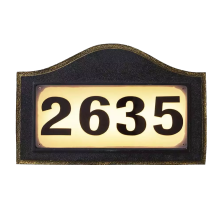 Solar-Powered Waterproof Resin Address Sign for Outdoor Lighting