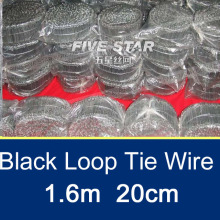 1.6mm 20cm black Loop Tie Wire