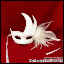 Beautiful handmade masquerade White Party masks Wedding mask