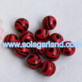 10/12/16/20MM Acrylic Round Striped Zebra Pony Ball Beads