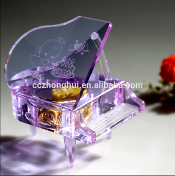 Complete beautiful elegant crystal piano souvenir crystal souvenir for baby baptism