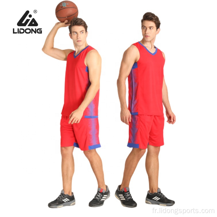 Jersey de basket-ball personnalisé conception de maillots de basket-ball simples