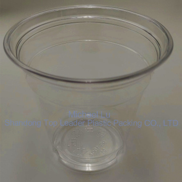 10oz clear pet cup recyclable for ice cream