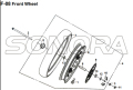 F-08 Roda Depan untuk XS175T SYMPHONY ST 200i Spare Part Kualitas Top