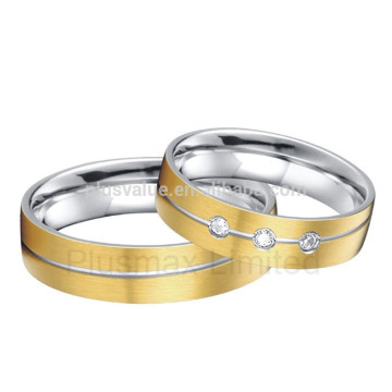 second Wedding Anniversary gift Surgical 316l couples rings pair