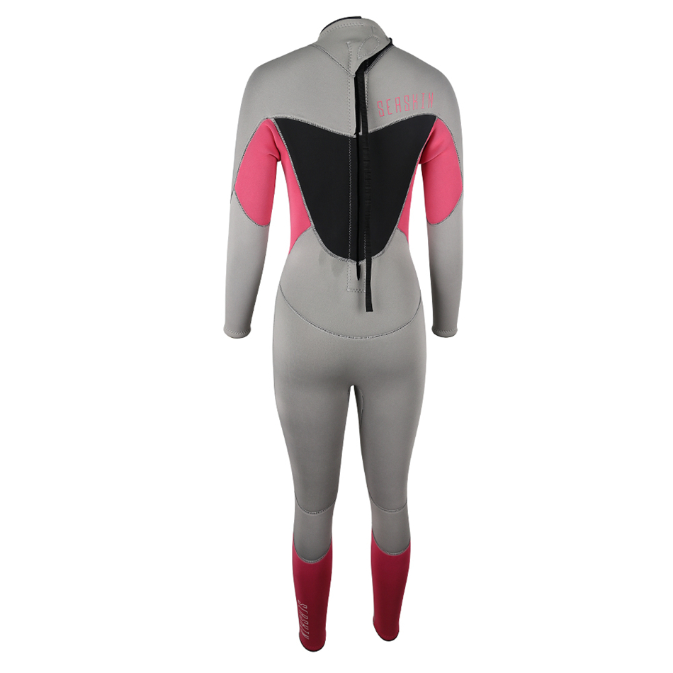 Seaskin लेडी Neoprene बैक ज़िप फुल सूट wetsuit