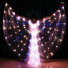 LED isis wings rechargeable belly dance club light show butterfly wing costume