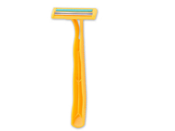 yellow color twin blade razor