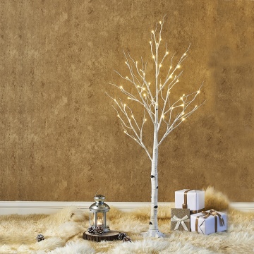 LED Faux White Birch Twig Tree Home Decoration