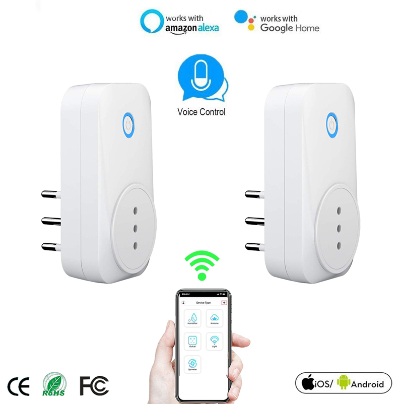 2020 IT Italy Italian Timer Smart Wall Electric Smart Socket Wifi Wireless Smart Outlet Socket Amazon Alexa Google Home IFTTT