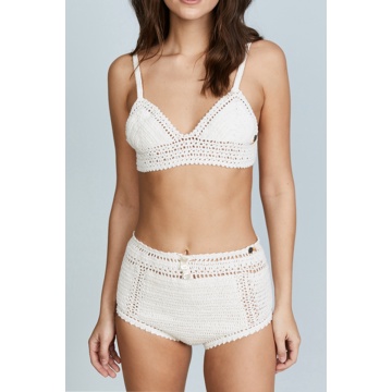 Hot Fashion White Extreme Bikini Crochet Swimwears