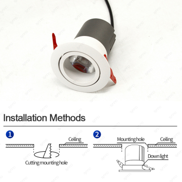 Narrow Beam 55mm Cutout Recessed Led Downlight Fixture