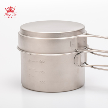 Pure Titanium Outdoor Soup Pot Cover/1450ml