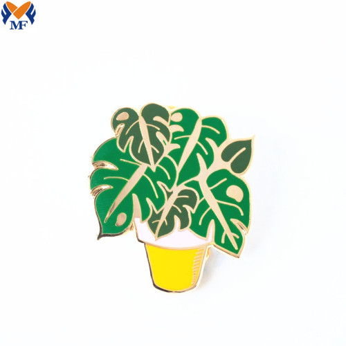 LOGO METAL Custom Enamelo Monstera Pin de planta