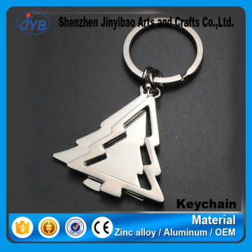 cheap price promotional gift metal christmas tree shape keychain