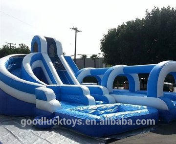 made in china outdoor playground inflatable water slides for rent