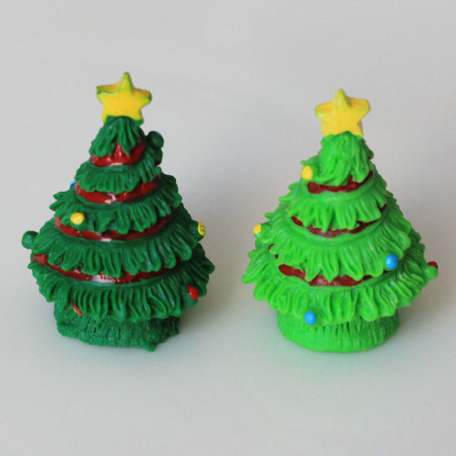 Christmas Style Theme Cute Mix Shapes Random Assorted Green Tree Bead Festival Home Desk Scatter Decoration Making Material