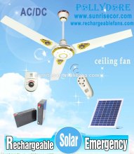 Rechargeable fan ceiling fan with strong wind light Remote control Solar ceiling fan and AC DC ceiling fan PLD-8