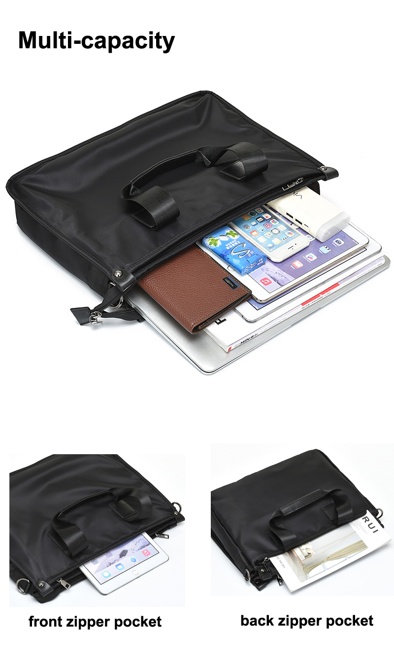 multi-function men's business travel bag 14 inch nylon document bag laptop bag