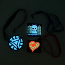 Glowing Custom EL Badge and LED Badges for School, Party, Club, Festival, Christmas