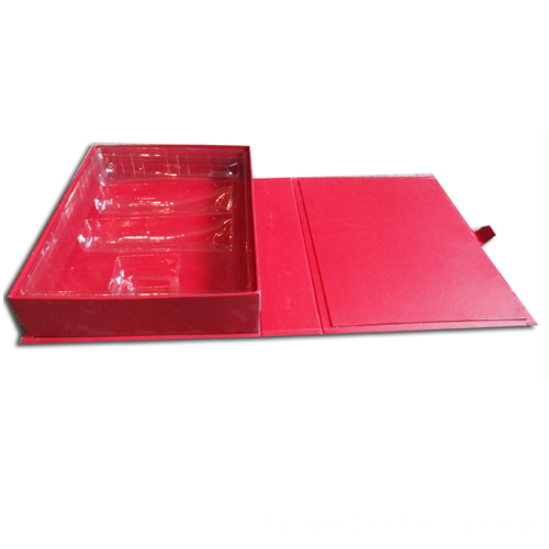 Red Cardboard Skin Care Set Packaging Box