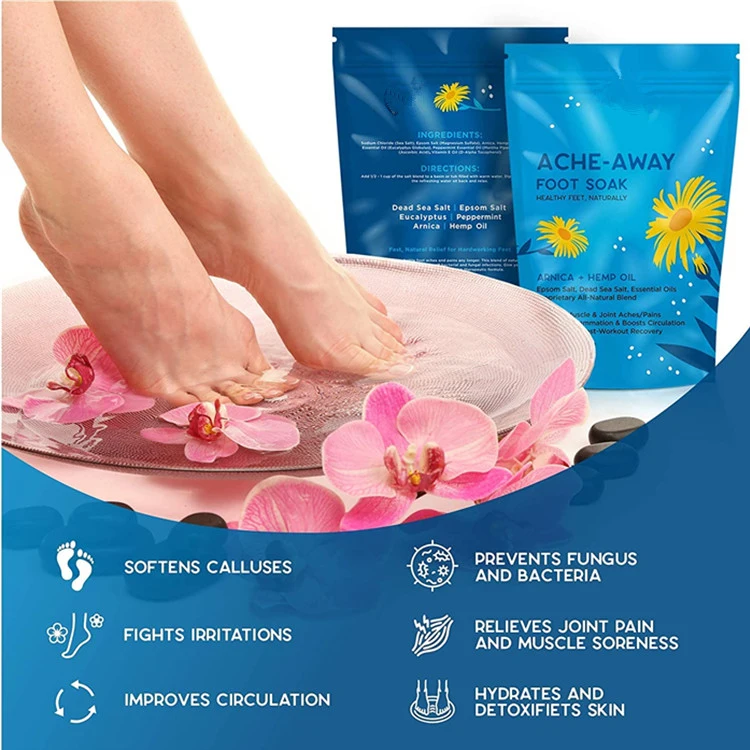 Vegan Foot Soak with Epsom Salt for Muscle Relief and Tired Feet