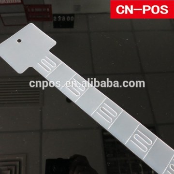 transparent display strips for supemarket hanging