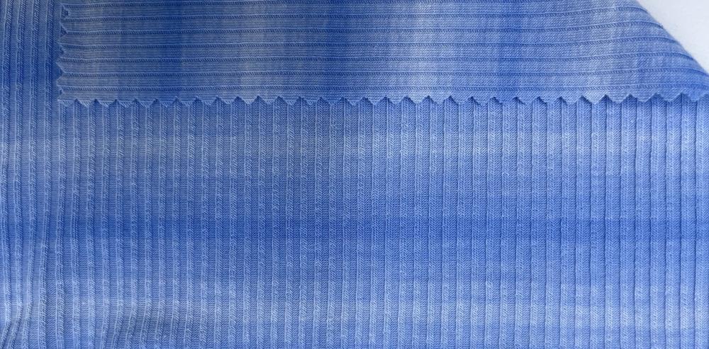 77% Polyester 20% Rayon 3% Spandex Rib Fabric