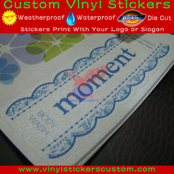 self adhesive fabric sticker label