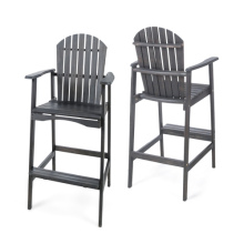 Outdoor Acacia Wood Adirondack Barstools