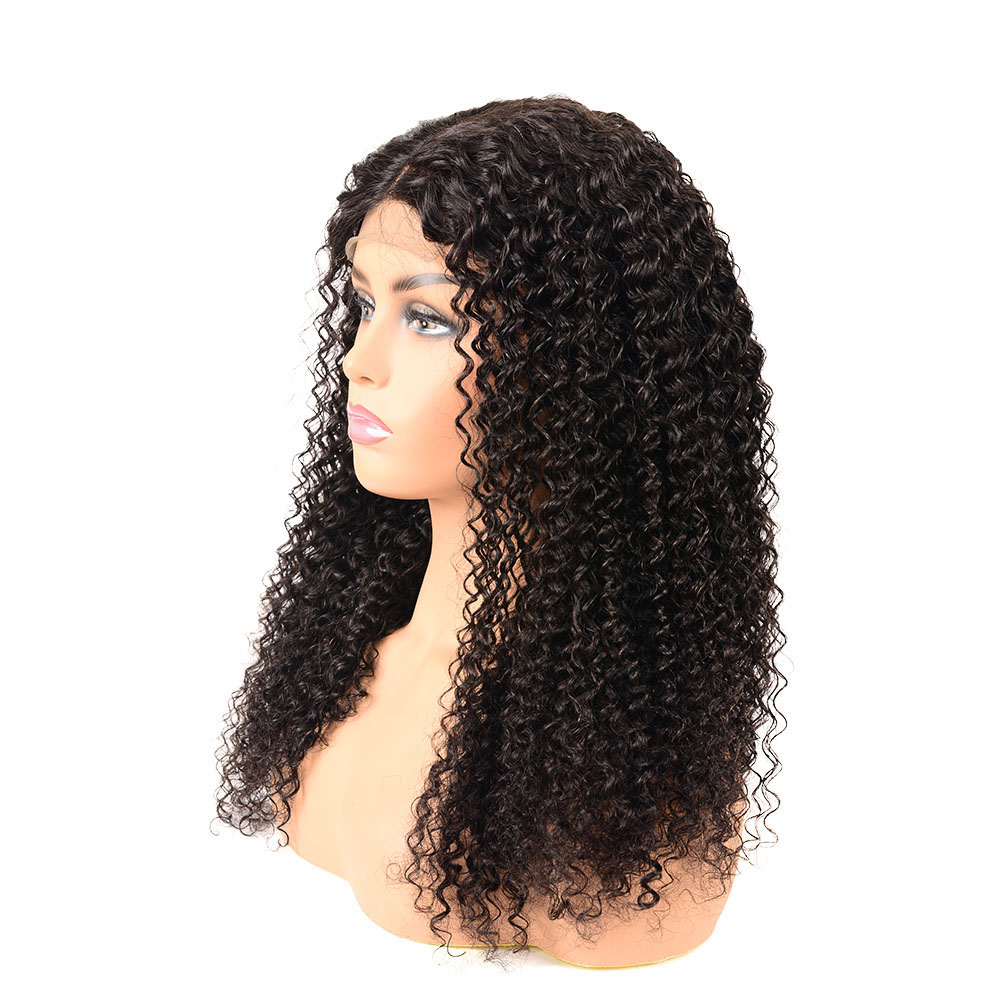 cheap price wholesale peruvian hair kinky curly hair quality human hair closure wigs