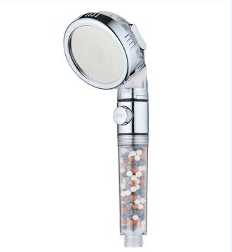 Bathroom Water Pressure Ionic Filter Spa Hand Shower Head with Minerals
