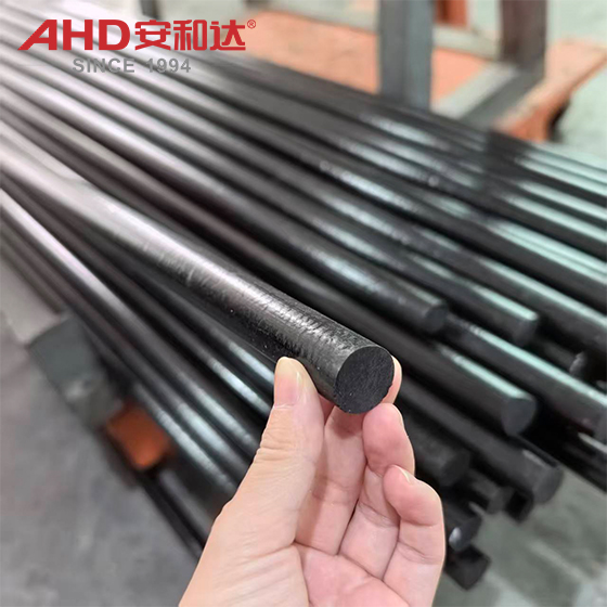 Haste em fibra de vidro PA6 preta Fiberglass PA6 Rod Black