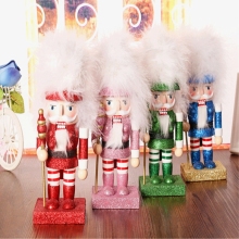 21CM Wooden Soldier Nutcracker for Christmas Decoration