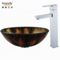 Square high-neck above counter basin mixer taps