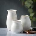 3pieces Small White Ceramic Vases
