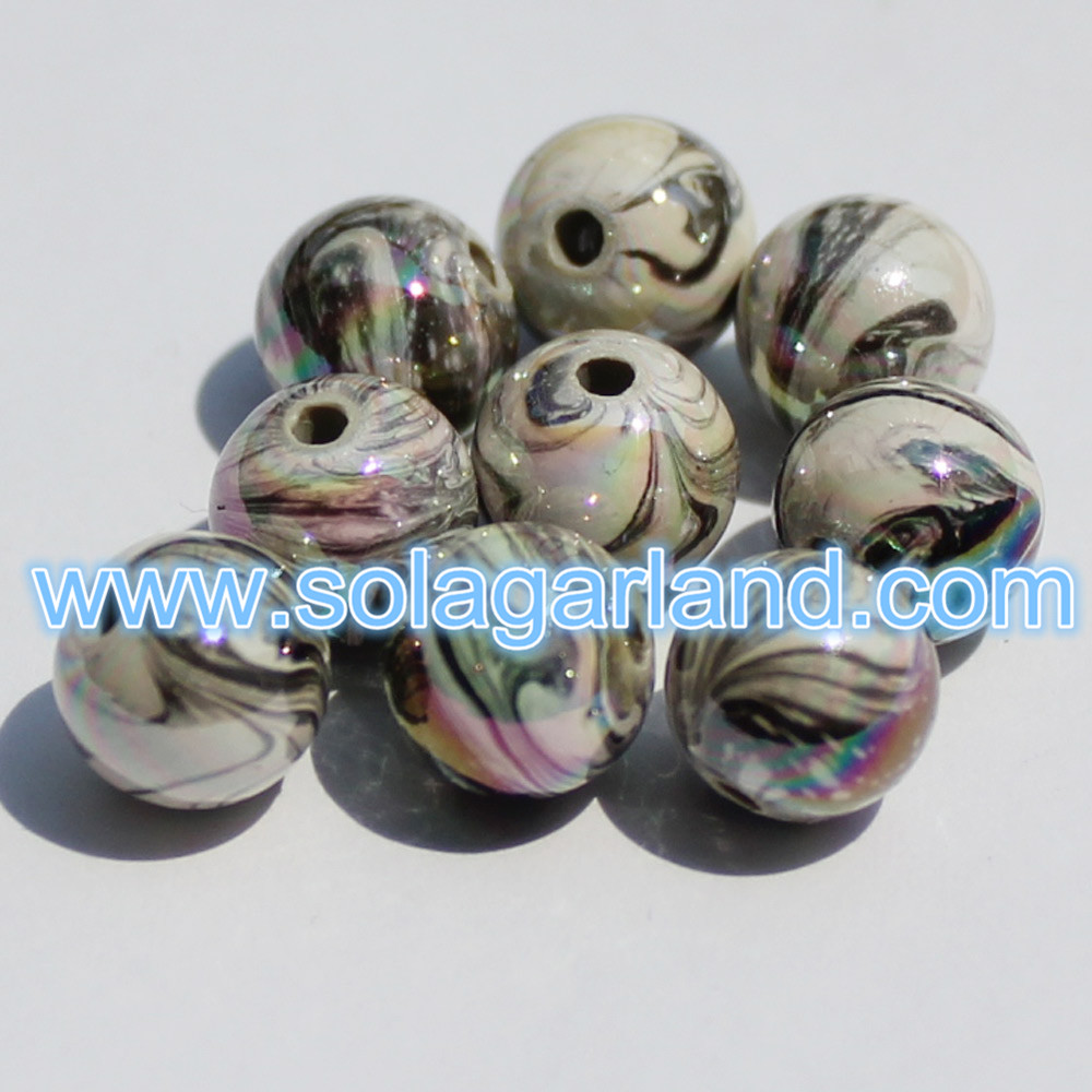 Plastic Round AB Gumball Beads Charms