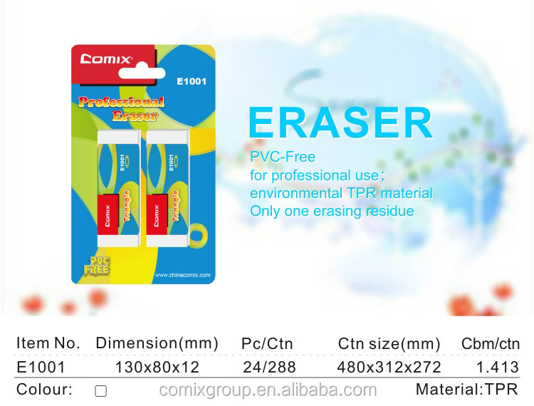 Pencil Eraser Type and TPR Material Eraser