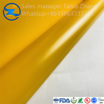 Embalagem de filme de PVC opaco amarelo
