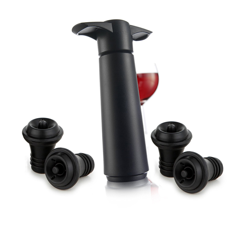 Wine Saver Vacuum Pump Preserver with Reusable Wine Vacuum Stoppers