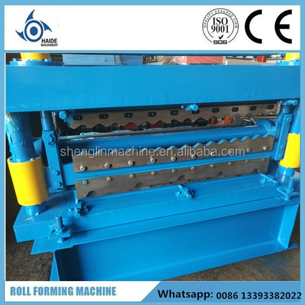 double layer metal roof use corrugated trapezoidal roofing forming machine