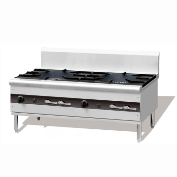 High Power Commercial 2 Burner Gas Wok Range for Stock Pot