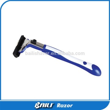Good Quality Whole Rubber Handle Disposable Razor And 2 Blade Razor