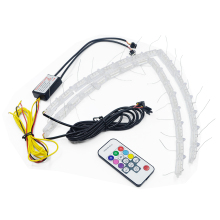 2PCS 12V 60CM WRGB DRL Day Time Running Light Strip - Remote Control