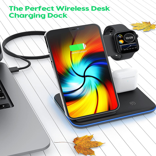 15w 3 in 1 Fast Charging Wireless Charger