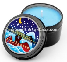 scented soy wax black tin box candles
