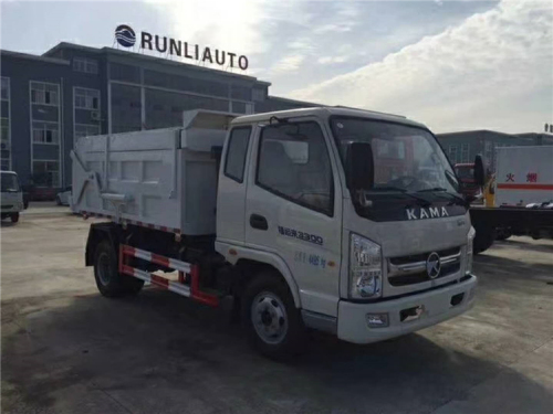 KAMA 3300 wheelbase truk sampah docking semi-terkompresi