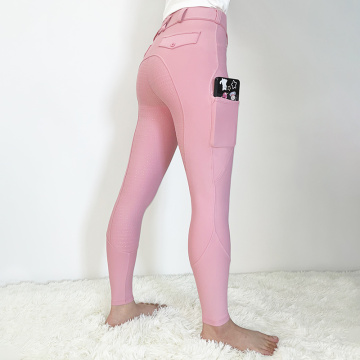 Popular Girls Side Pocket Equestrian Breeches 4-Ways Stretch